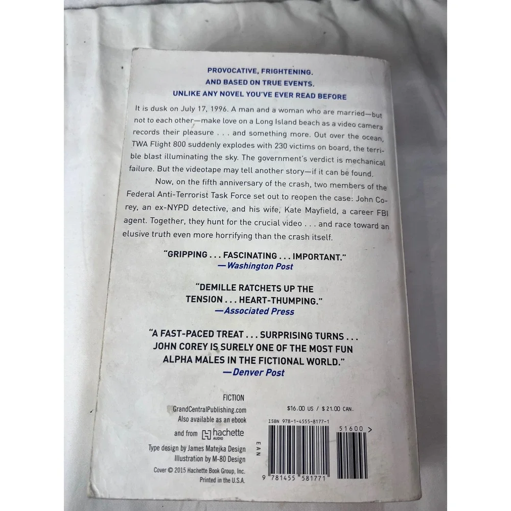 Night Fall Nelson DeMille John Corey Novel Paperback 2015 Reissue Thriller Fict.